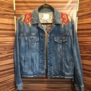 Denim Floral Jacket